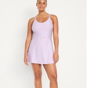 Old Navy Active Cloud+ Lilac Workout Dress with Built in Shorts